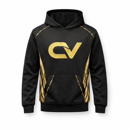 CV Signature Performance Hoodie – Black & Gold